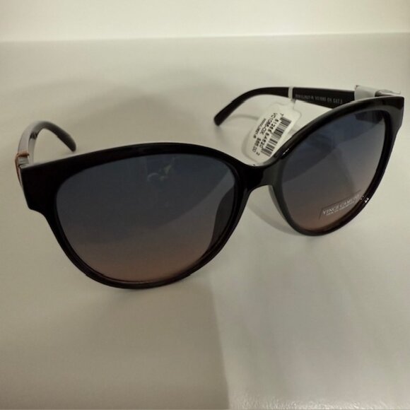 Vince Camuto VC1085 OX Cat Eye Sunglasses Shiny Black Frame Smoke Gradient lens - Picture 1 of 6